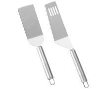 DINHEAROM Facile à Utiliser Spatules en Acier Inoxydable Lot de 2 pour Pâtisserie et Pizza pour Restaurants Cuisine Professionnelle