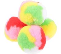 DINHEAROM Griffoir pour Chat en Peluche 4pcs, Balle Interactive pour Chats et Chatons, Divertissement Intérieur pour Petits Animaux