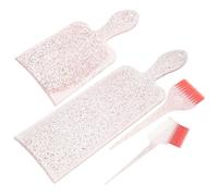 DINHEAROM Kit Coloration Cheveux 4 Pièces Brosse, Peigne, Planche à Mèches Mate et Accessoires pour Balayage, Kit Coloriage Professionnel pour Salon, Outils de Teinture Cheveux, Mise