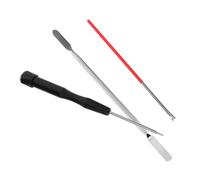DINHEAROM Kit de Réparation D'instruments à Vent Tournevis Plat Double Tête et Crochet à Ressort 3pcs en Métal Portable pour Saxophone et Piccolo pour Réparations Professionnelles
