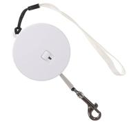 DINHEAROM Laisse Rétractable pour Petits Animaux de Compagnie 2 M Corde Résistante Blanche avec Poignée Ergonomique pour Promenade Chien, Chat, Lapin, Contrôle Ajustable et Anti-nœuds