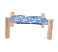 DINHEAROM Lit Suspendu Élevé pour Hamster Et Petits Animaux Lit Amovible Et Détachable Confortable Et Respirant pour Hamsters Et Facile à Installer Nettoyer Design Élégant Et Sain pour