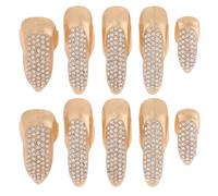 DINHEAROM Lot de 10 Bagues à Ongles Griffe en Alliage de Zinc Artificiels, Décorations Main Résistantes pour Performance et Danse Ventre Femme