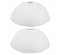 DINHEAROM Lot de 2 Abat-jours en Plastique Blanc Rond pour Lampe et Plafonnier, Léger et Polyvalent, Protection des Yeux, Décoration Moderne pour Intérieur
