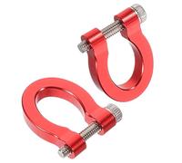 DINHEAROM Lot de 2 Crochets D'attelage en Alliage D'aluminium Rouge pour Voiture Rc Crawler, Accessoire de Voiture Connexion Sécurisée et Effet Authentique pour Divers Modèles