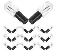 DINHEAROM Lot de 20 Flacons à Clous en Verre 5ml avec Pinceau, Bouteille à Vernis à Ongles Transparente, Facile à Transporter et Pratique pour Tout Usage
