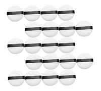 DINHEAROM Lot De 20 Houppettes à Poudre Velours Doux 45x10 Mm Blanches Pour Maquillage Visage Femmes Usage Quotidien