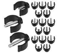 DINHEAROM Lot de 20 Pinces de Fixation en C pour Déambulateurs Bâtons de Marche et Canes Compatible Diamètres 22/25/28 MM Réglable Stable et Sécurisé Accessoires de Mobilité