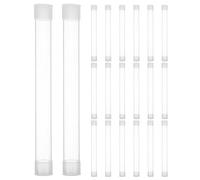 DINHEAROM Lot de 20 tubes de protection pour thermomètres, tubes de rangement transparents pour aiguilles de thermomètres - Étui de transport portable pour usage et domestique