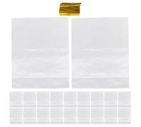 DINHEAROM Lot de 200 sachets transparents en cellophane : sachets de 30 x 18 cm avec fermeture à glissière, parfaits pour emballer des en-cas, des fruits, biscuits, petits cadeaux ou pour les