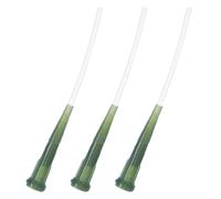 DINHEAROM Lot de 3 Accessoires pour Nourrir Oiseaux et Petits Animaux Tubes Souples en Plastique Alimentaire Vert, Résistance Supérieure et Utilisation Facile pour L'alimentation Manuelle