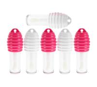 DINHEAROM Lot de 6 tubes de à lèvres rechargeables de 6 ml (0,2 oz), flacons applicateurs en forme de pot de miel, mini tubes cosmétiques créatifs pour la maison ou les petites entreprises.