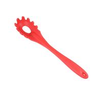 DINHEAROM Louche Douce Rouge en Silicone Alimentaire Trou Suspendre, Résistante Surfaces de Cuisson, pour Buffets Cuisine Ménagère