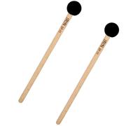 DINHEAROM Maillets pour Tambour et Manche en Hêtre Lot de 2 Tête en Caoutchouc Prise Confortable et Forme Délicate, pour Jouer des Percussions et Tambours