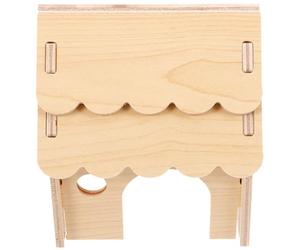 DINHEAROM Maisonnette Marron en Bois pour Hamster et, Refuge Pratique et décoratif pour Cage, conçue pour résister au rongement et Offrir Un Espace sûr