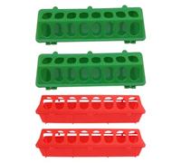 DINHEAROM Mangeoires à Pigeons Accessoires Lavables pour Alimentation Quotidienne Multi-Fonction Lot de 4 en Plastique pour Cage à Oiseaux des Poulets et Pinsons