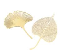 DINHEAROM Marque-page Vintage en Laiton Forme Nervures de Feuille et Libellule, 2 Pièces Élégantes pour Décoration Luxe et Clip Papier, pour Usage Professionnel Style Plusieurs styles