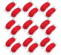 DINHEAROM Masque de Sommeil Rouge en Polyester Confortable avec Bande Élastique, Lot de 24 Pièces, pour Voyage et Sommeil la Maison