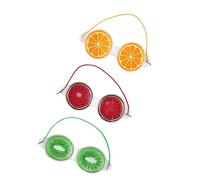 DINHEAROM Masque Yeux en Gel 3Pcs Compresse Froide Masque Rafraîchissant PVC Anti-Gonflement Sommeil Soulagement des Yeux Secs
