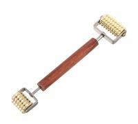 DINHEAROM Masseur Visage de V 3d Multifonction en Acier Inoxydable et Bois pour Routine de Soins Quotidiens, Raffermir et Lifter la Peau Efficacement