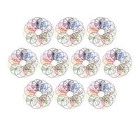 DINHEAROM Matériel Pédagogique 10 Ensembles Cercles de Fraction en Plastique 8 Cm pour Visualiser les Concepts Mathématiques Pièces Clairement Marquées pour Étude à Domicile