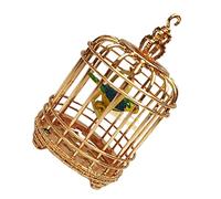 DINHEAROM Mini Cage à Oiseaux Décorative Rose Ornement De Maison Miniature pour Décoration De Bureau Jouet Et Anniversaire