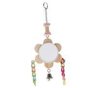 DINHEAROM Miroir Suspendu pour Oiseaux Jouet Interactif avec Balancoire pour Perroquets Et Cockatiels Accessoire De Cage Amusant Et Résistant pour Éveiller Intérêt Et Favoriser Exercice