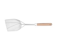 DINHEAROM Oil Filter Spoon With Wooden Handle Stainless Steel Skimmer For Frying Draining And Boiling Kitchen Utensil For French Fries Donuts And Hot Pot