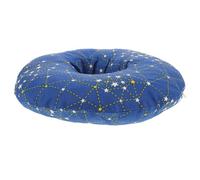 DINHEAROM Oreiller Confortable en Coton Bleu Forme Donut Support Ergonomique pour Dormir Côté, pour Salons et Soins du Visage