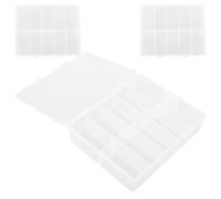 DINHEAROM Organisateur de Nail Art Transparent en Pp, Boîte de Pièces de Clous 3 Pièces pour Rangement Ordonné Jusqu'à 500 Faux Ongles, pour Salon ou Usage Domestique Style Style