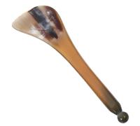 DINHEAROM Outil de Massage en Corne de Buffle Beige Visage, Accessoire Naturel pour Grattage et Soin Peau, pour Spa et Contemplation Couleur Aléatoire
