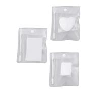 DINHEAROM Palette de Mélange de Maquillage et Ajuster la Couleur en Acier Inoxydable Blanc, 3 Sets de Bagues Pratiques Facile à Porter pour Nail Art et Maquillage