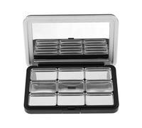 DINHEAROM Palette Magnétique de Maquillage Noire Vide 9 Cases en Plastique et Fer pour Diy, Facile à Ranger, pour Voyage et Fabrication de Fards à Paupières
