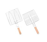 DINHEAROM Panier à Poisson en Acier Inoxydable pour Grillades 2 Pièces