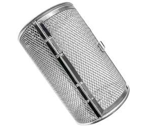DINHEAROM Panier de Frites Rotatif en Acier Inoxydable, Porte, Argenté