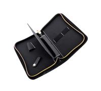 DINHEAROM Paquet à Outils pour Ciseaux de Coiffure en Cuir Portable et Résistant, Trousse de Rangement Élégante pour Coiffeurs Professionnels en Déplacement