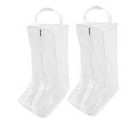 DINHEAROM Paquet de Rangement pour Bottes Transparent et Solide, Pochette à Chaussures de Voyage en PVC, Lot de 2 Grandes Tailles, Protection Anti-poussière pour Bottes Hautes et Courtes,