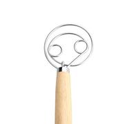 DINHEAROM Pâte en Acier Inoxydable Double Cercle pour Mélanger Œufs et Farine, Facile à Nettoyer, Ustensile de Cuisine pour Pâtisserie