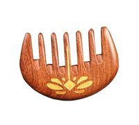 DINHEAROM Peigne en Bois de Santal Stimulation Circulation Sanguine Antistatique Protection Nœuds pour Massage Cuir Chevelu Maison et L'hôtel