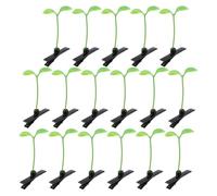 DINHEAROM Pinces à Cheveux Forme de Jeunes Germes Vert Lot de 40 en Plastique Accessoires Légères et Adorables pour Petites Filles et Fêtes Costumées