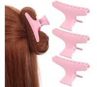 DINHEAROM Pinces à Cheveux pour Salon de Coiffure Lot de 12 Roses en Plastique, Outils pour Mise en Plis et Coloration, Adaptées aux Adolescentes et Coiffeurs Professionnels