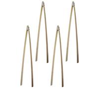 DINHEAROM Pinces Ramassage Déchets Bambou Lot de 4, Outil Préhension 45 CM pour Ramasser Ordures sur Pelouse et Derrière Meubles, Usage Intérieur Extérieur Seniors