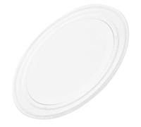 DINHEAROM Plateau 25,5cm pour Micro-ondes en Verre Blanc Tournant Résistant et Solide Plat de Remplacement Design Délicat pour Cuisson et Barbecue