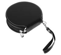 DINHEAROM Pochette de Rangement pour DVD et CD capacité 20 en Cuir Noir avec Design Antichoc pour Utilisation en Voiture et Maison