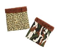 DINHEAROM Pochettes de Couchage Ultra-Chaudes pour Hamsters et Cochons d'Inde, Lot de 2, Grosse Taille, Motifs Aléatoires, Cachettes Confortables pour Petits Rongeurs en Plusieurs Styles