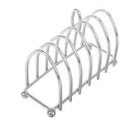 DINHEAROM Porte-Toast Acier pour Tranches Support De Élégant pour Petits-déjeuners Et Buffets pour Pains Sandwiches Et Pancakes avec Boule Et Design Moderne