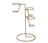 DINHEAROM Présentoir de Crème Glacée en Fer Forgé Base Stable et Design Simple en Art de Fer, Support Conique pour Stand de Glaces et Cornets