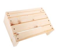 DINHEAROM Repose-Pieds en Bois Ergonomique Beige Incliné Coussin Antidérapant pour Bureau sous Bureau Amélioration Santé Confort Jambes