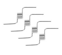 DINHEAROM Ressort de Réparation pour Porte de Séparation de Réfrigérateur en Acier Argenté, Lot de 4 Pièces 5 Spires, Ajustement Précis pour Accessoires de Porte Verticale de Réfrigérateur