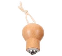 DINHEAROM Rouleau de Massage en Bois pour Visage et Yeux, Outil Relaxant à Prise Confortable, Forme Ampoule, pour Femmes, Soin Anti-rides et Massage du Visage